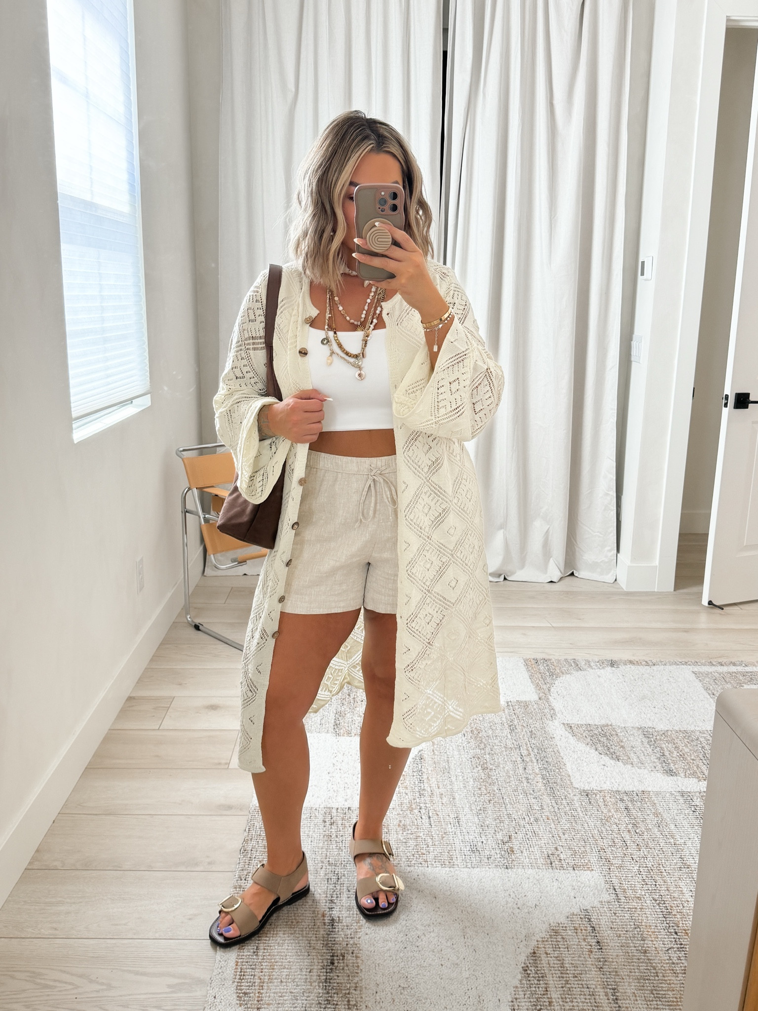 Cover up xl - Amazon 
Shorts L - Abercrombie 
Tank L - Amazon 
Sandals TTS - Target 
#midsize #summeroutfits #linen #boho 

#LTKSaleAlert #LTKFindsUnder50 #LTKFindsUnder100