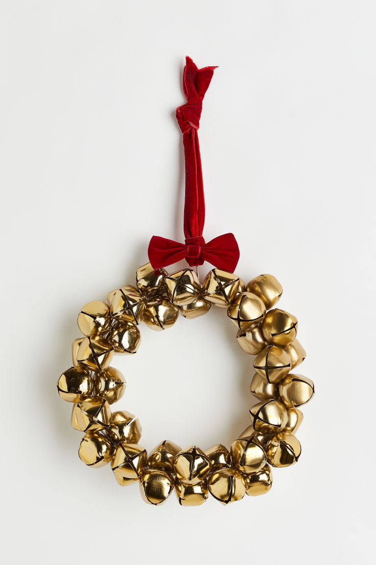 H & M - Großer Kranz mit Glocken - Gold - Zuhause | H&M (DE, AT, CH, NL, FI)