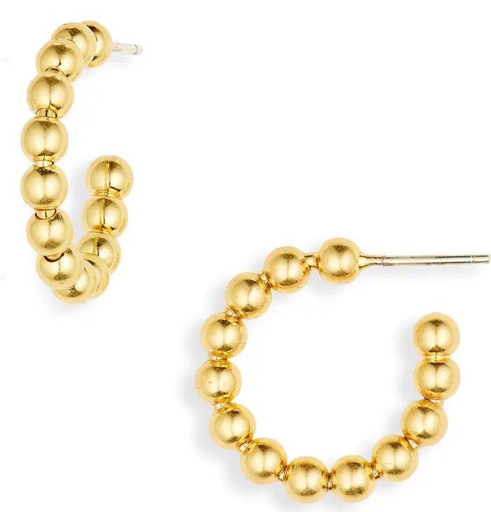 Medium Beaded Chunky Hoop Earrings | Nordstrom