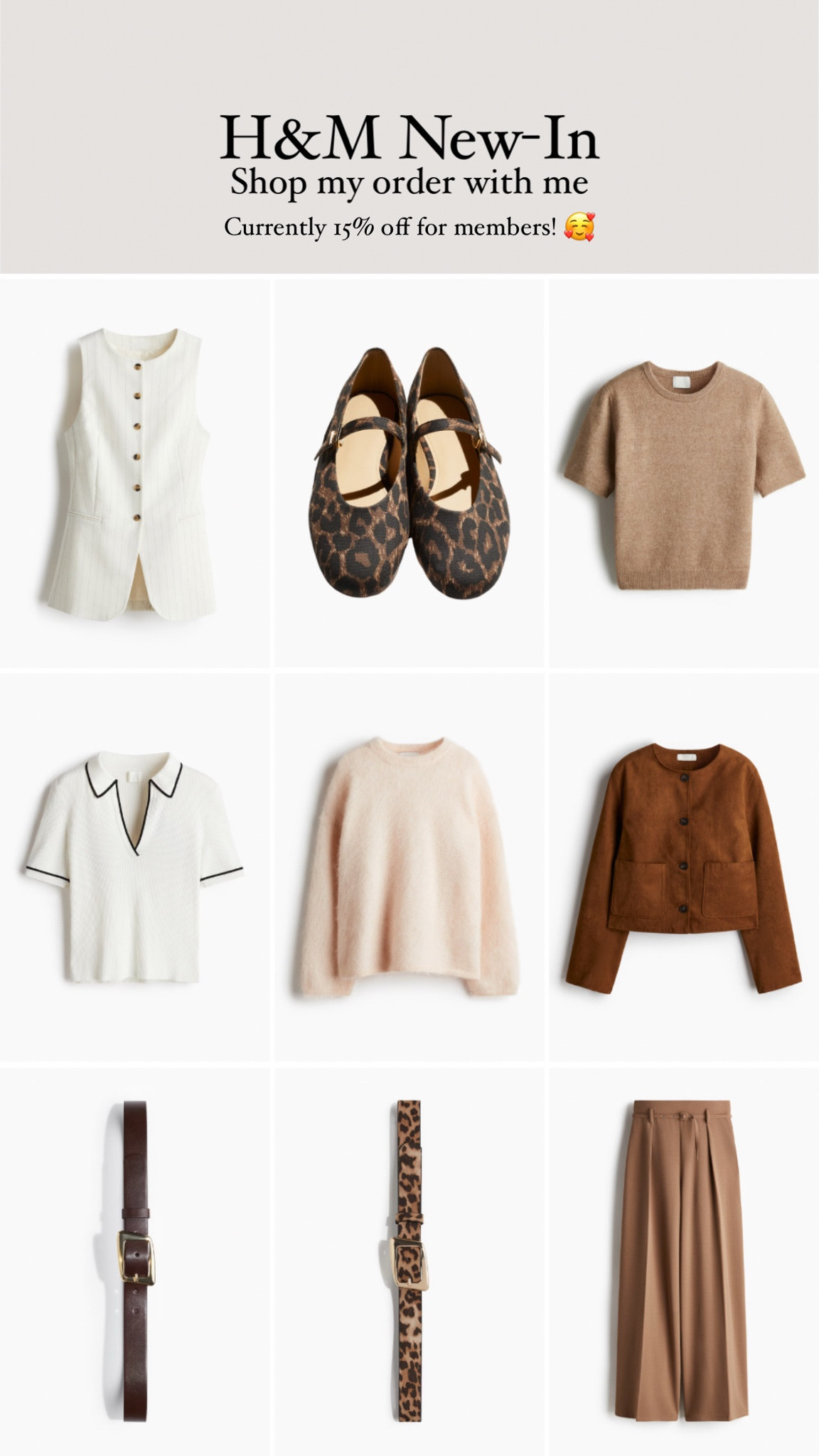 Shop my new-in H&M order with me 🥰 They currently have 15% off for members! 

#LTKeurope #LTKstyletip #LTKuk