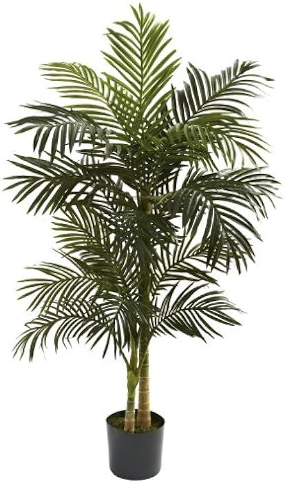 Nearly Natural 5ft. Golden Cane Palm Artificial Tree, Green | Amazon (US)