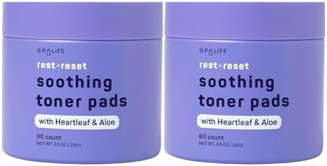 SpaLife Beauty Rest & Reset Toner Pads – for Uneven Skin Tone, Redness, Clogged Pores, Dehydrat... | Amazon (US)