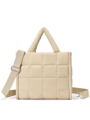 WESTBRONCO Puffer Crossbody Bags for Women Quilted Tote Bag Puffy Weekender Overnight Bag Nylon Shoulder Handbag | Amazon (US)