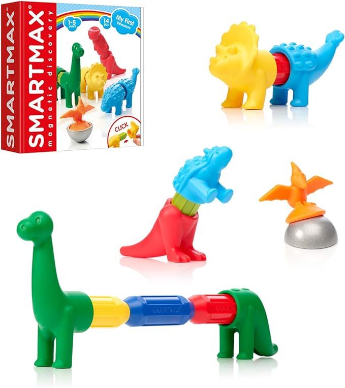 SmartMax My First Dinosaurs STEM Magnetic Discovery Building Set with Soft Animals for Ages 1-5 | Amazon (US)