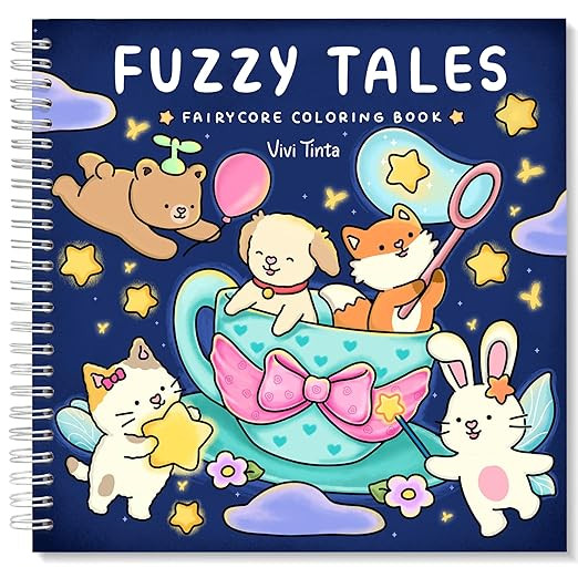 Fuzzy Tales: Fairycore Coloring Book for Adults & Teens Featuring Adorable Animals Characters    ... | Amazon (US)