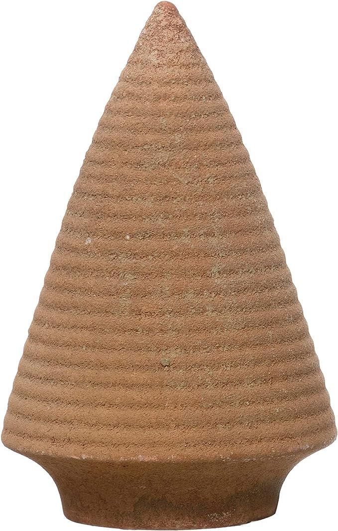 Creative Co-Op 4-3/4" Round x 7-1/2"H Stoneware Tree, Distressed Terra-Cotta & Moss Finish Figure... | Amazon (US)