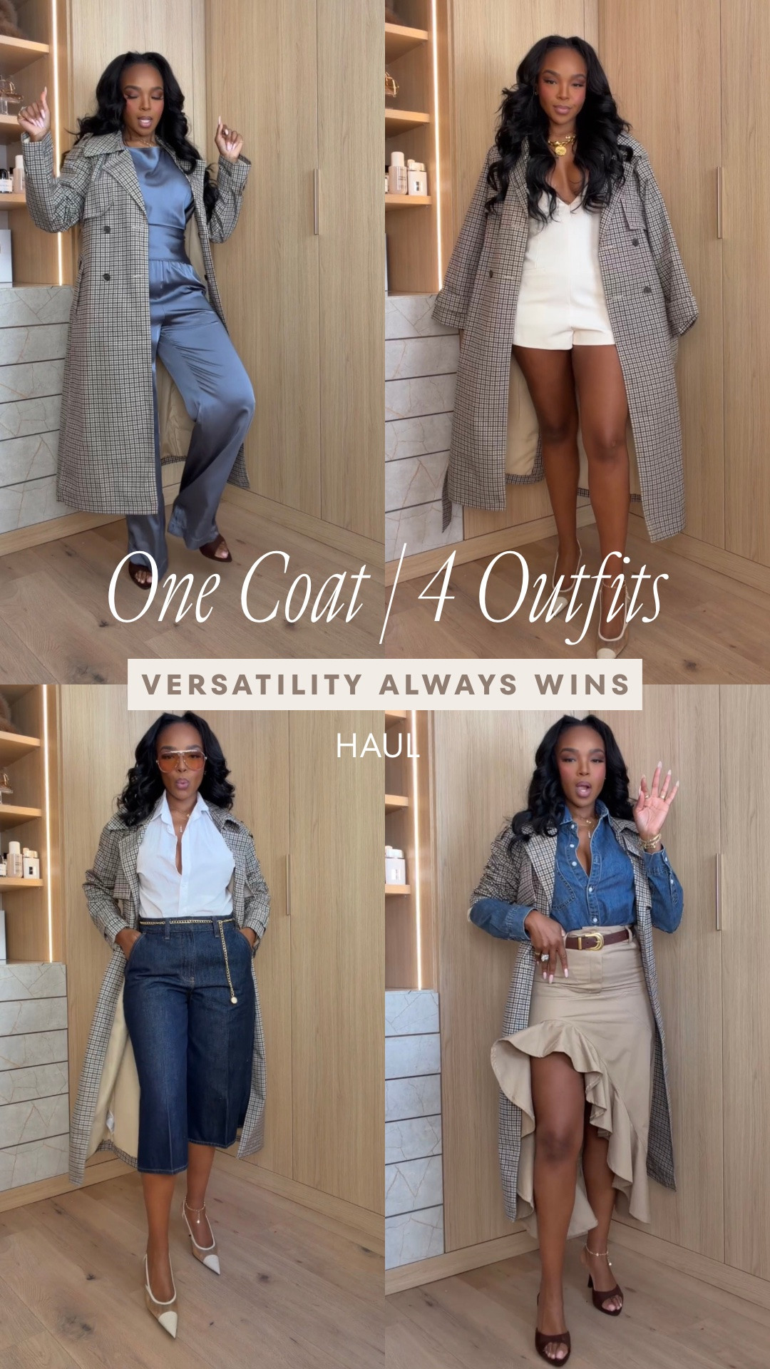 If I’m buying a coat, I need her to work overtime. 😂

One coat, four completely different outfits — workwear, casual, dinner, and everyday styling. This is exactly why versatility matters: if I can change what’s underneath and make the same piece feel completely different, it earns its spot in my closet.

fall coats, versatile fall outfits, workwear outfits, date night outfits, fall layering ideas, fall outerwear, trench coat outfit, business casual workwear, elevated casual outfits, fall fashion finds

Wearing: Size Small/4 | 5’4” | 140 lbs | 34D-27-40

📲 Download the free LTK app & follow @kirasfashionfinds to shop all my daily finds.

#LTKPetite #LTKStyleTip #LTKSeasonal

#LTKPetite #LTKootd #LTKWorkwear
