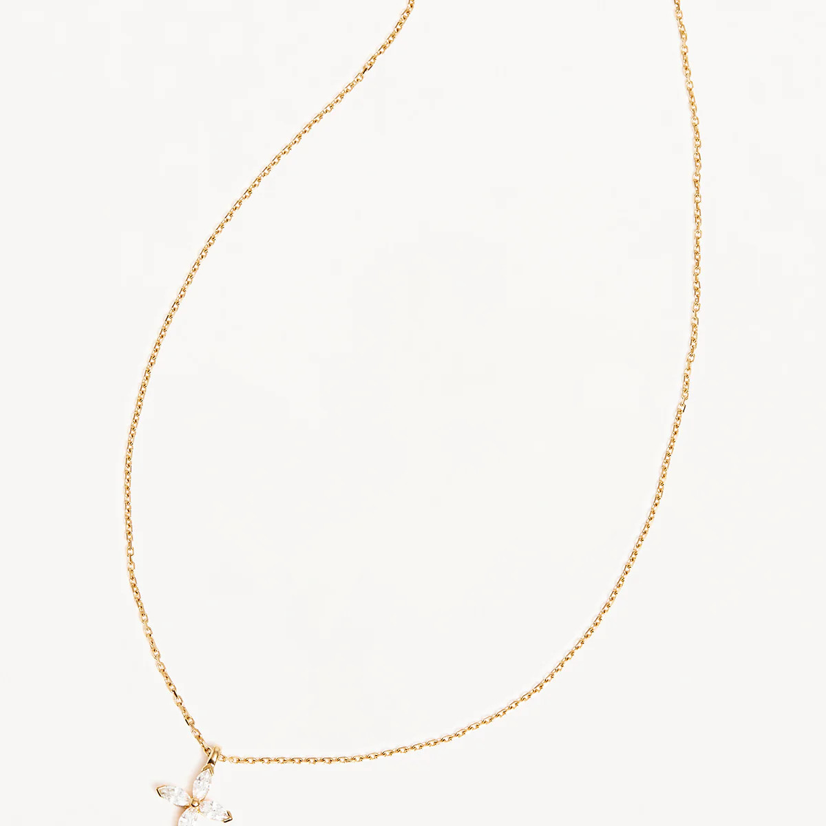 14k Solid Gold Blossom Lab-Grown Diamond Necklace | By Charlotte