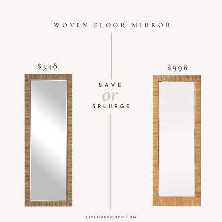 Woven floor mirror. Rattan floor mirror. Living room mirror. Bedroom mirror. 

#LTKSeasonal #LTKHome #LTKSaleAlert