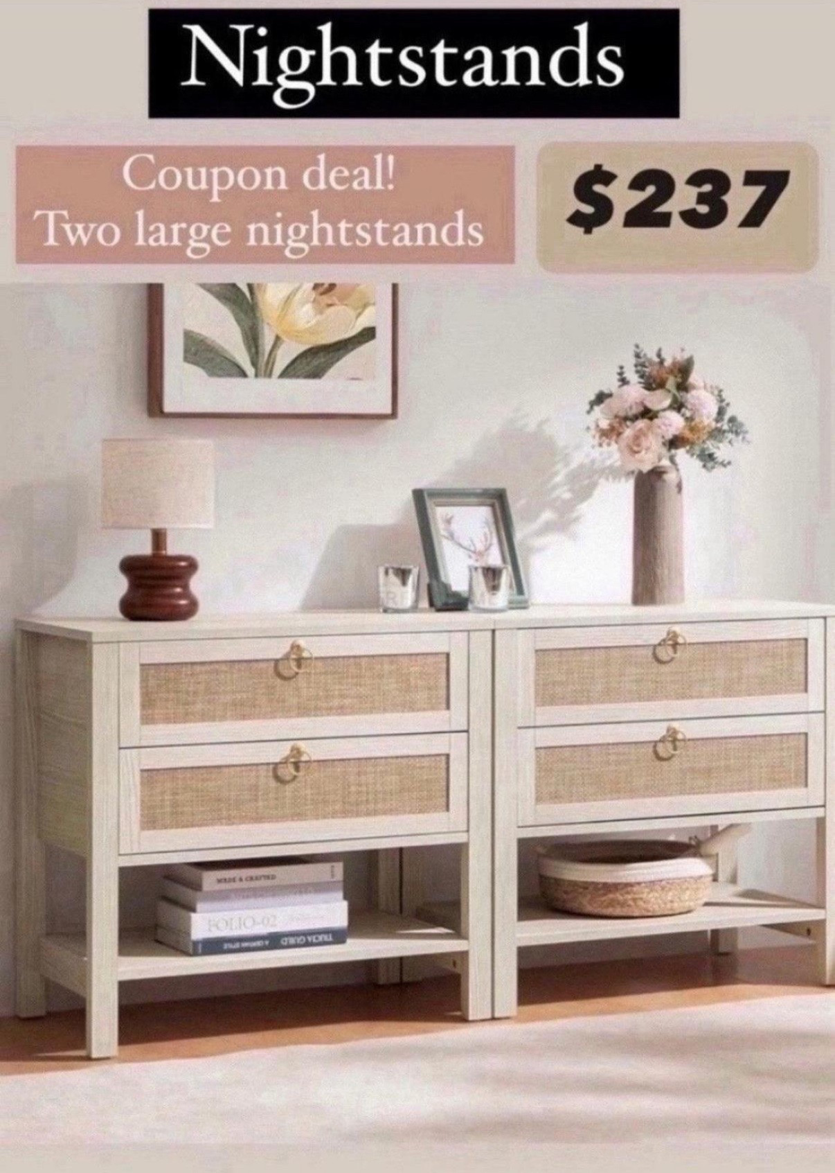 amazon nightstands 
rattan nightstand 
nightstand dresser with drawers neutral bedroom furniture