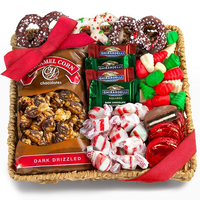 A Gift Inside Holiday Classic Chocolate, Candy & Crunch Gift Basket With Handmade Chocolates, Ghi... | Amazon (US)