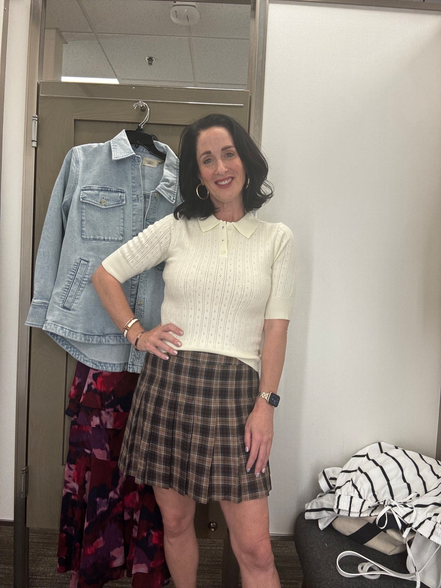 Loving the little plaid skirt vibes for fall! WAYF skirt and top are adorable, versatile and something that you need in your closet! 

#LTKStyleTip #LTKOver40 #LTKWorkwear