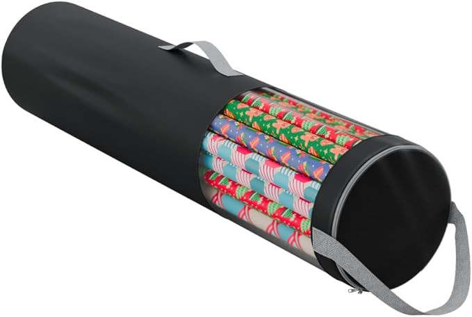 Primode Wrapping Paper Storage Bag | Wrapping Paper Organizer Under Bed for Storing Multiple Roll... | Amazon (US)