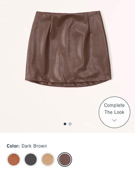 Obsessed with these faux leather skorts from abercrombie ! Purchased a medium in the brown , very excited to style this 

#LTKstyletip #LTKunder100 #LTKSeasonal