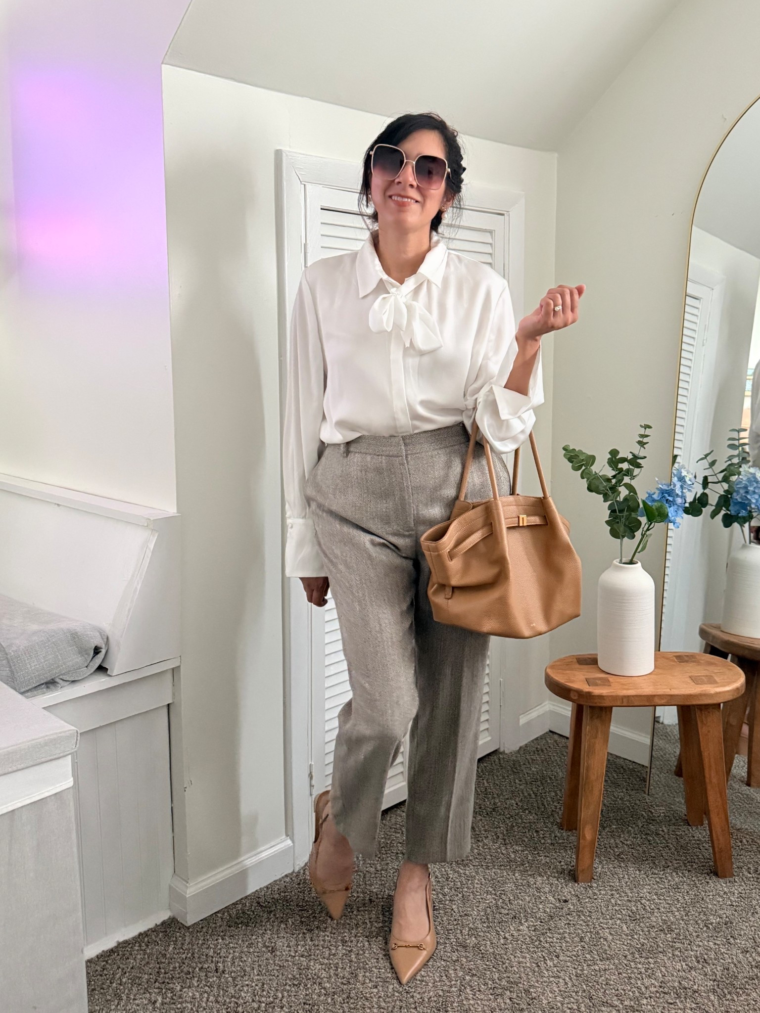 this workwear outfit is perfect for:
-women in their 40s who want to feel age-appropriate but modern
-a business casual look for the office that feels comfortable all day
-a great addition to a classic capsule wardrobe
-a sophisticated looks that can transition from work to after-hours

I paired it with neutral heels and a structured tote for that timeless look. 

Save this for your next work outfit idea

#LTKstorytime #LTKOver40 #LTKWorkwear