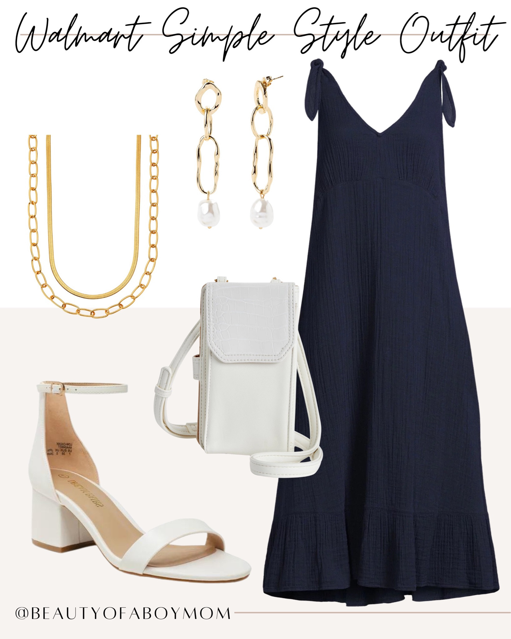 Walmart Spring Outfit Ideas - Dress - Affordable Fashion - Purse - Jewelry - Earring - Gold - Sandal - Shoe - White 

#walmartpartner @WalmartFashion #WalmartFashion 

#LTKSeasonal #LTKFind #LTKstyletip