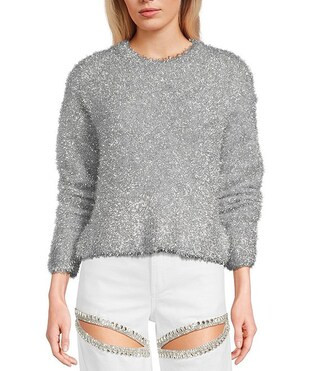Tinsel Crew Neck Sweater | Dillard's