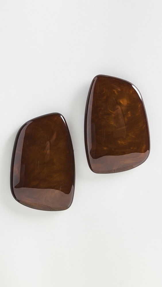Chocolate Natural Shape Stud Earrings | Shopbop