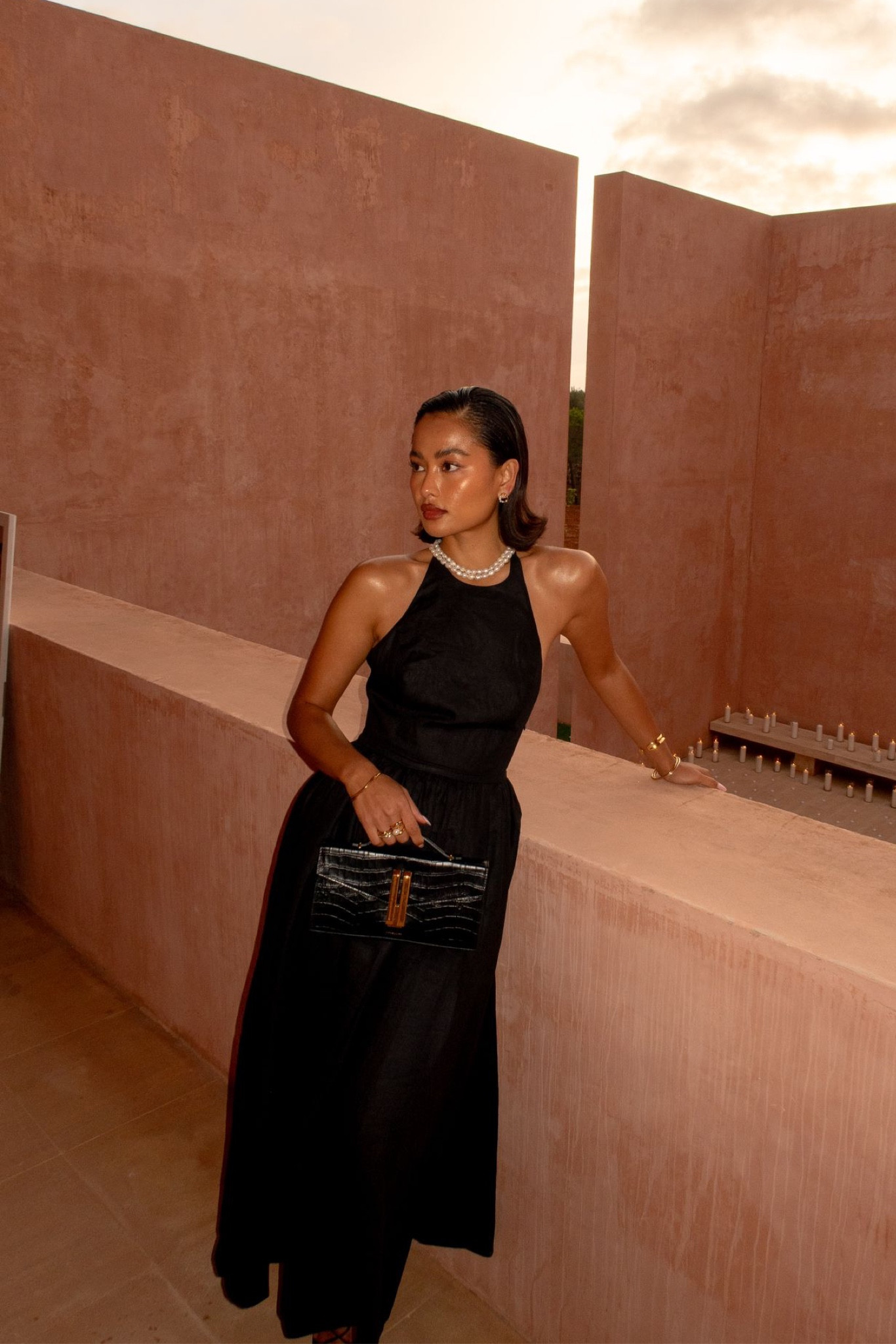 Reformation, Demellier, Pandora, River island, summer outfit, holiday outfit, party outfit, linen dress, black maxi dress, pearl necklace, black leather clutch, gold bangles, party outfits, summer outfits, holiday outfits 

#LTKsummer #LTKstyletip #LTKeurope