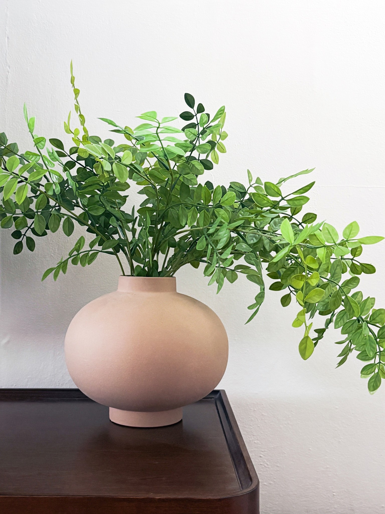 We can only have faux stems because of our cat, and these budget picks are awfully realistic from afar. They come two in a package. I’m using three stems here  