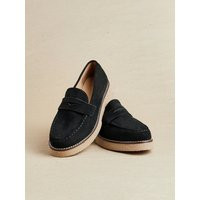 Poised Black Faux Suede Loafer | Linzi Shoes