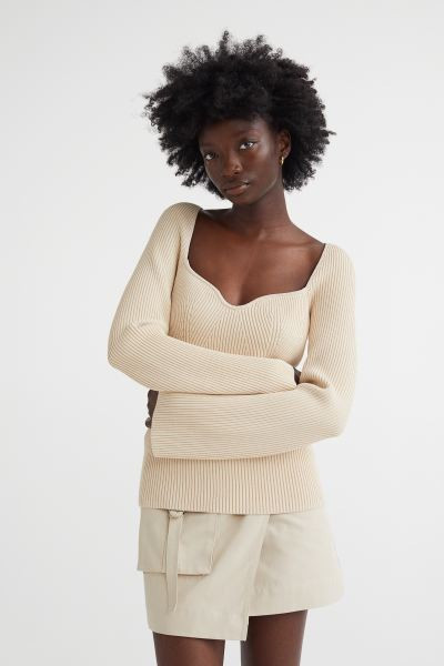 Rib-knit top | H&M (UK, MY, IN, SG, PH, TW, HK)