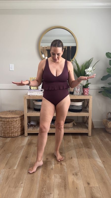 Wearing the comfiest Spanx swimsuits! Sizing in video 

#LTKswim #LTKmidsize #LTKtravel