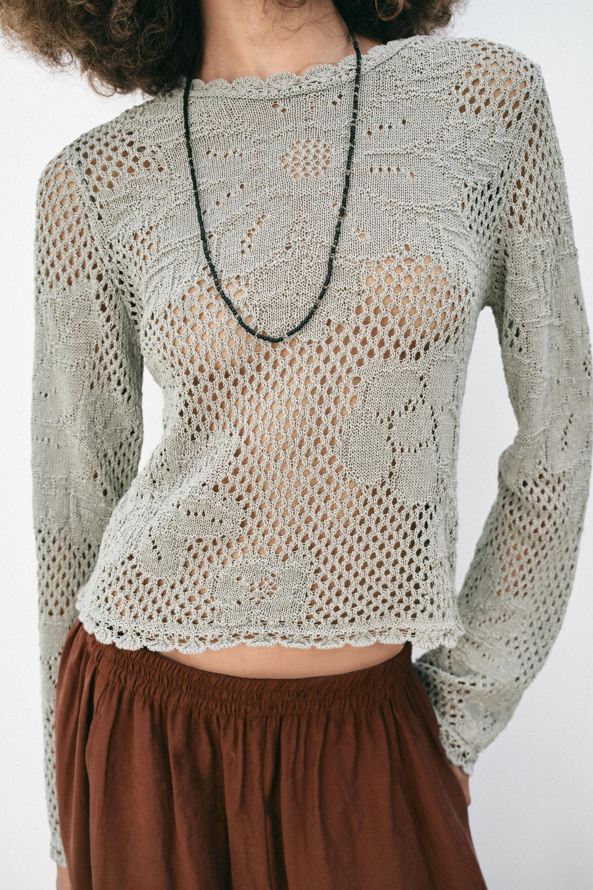 POINTELLE KNIT JUMPER | Zara US