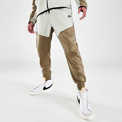 Nike Tech Fleece Taped Jogger Pants in Brown/Sandalwood Size 2X-Large Cotton/Polyester/Fleece | Finish Line (US)