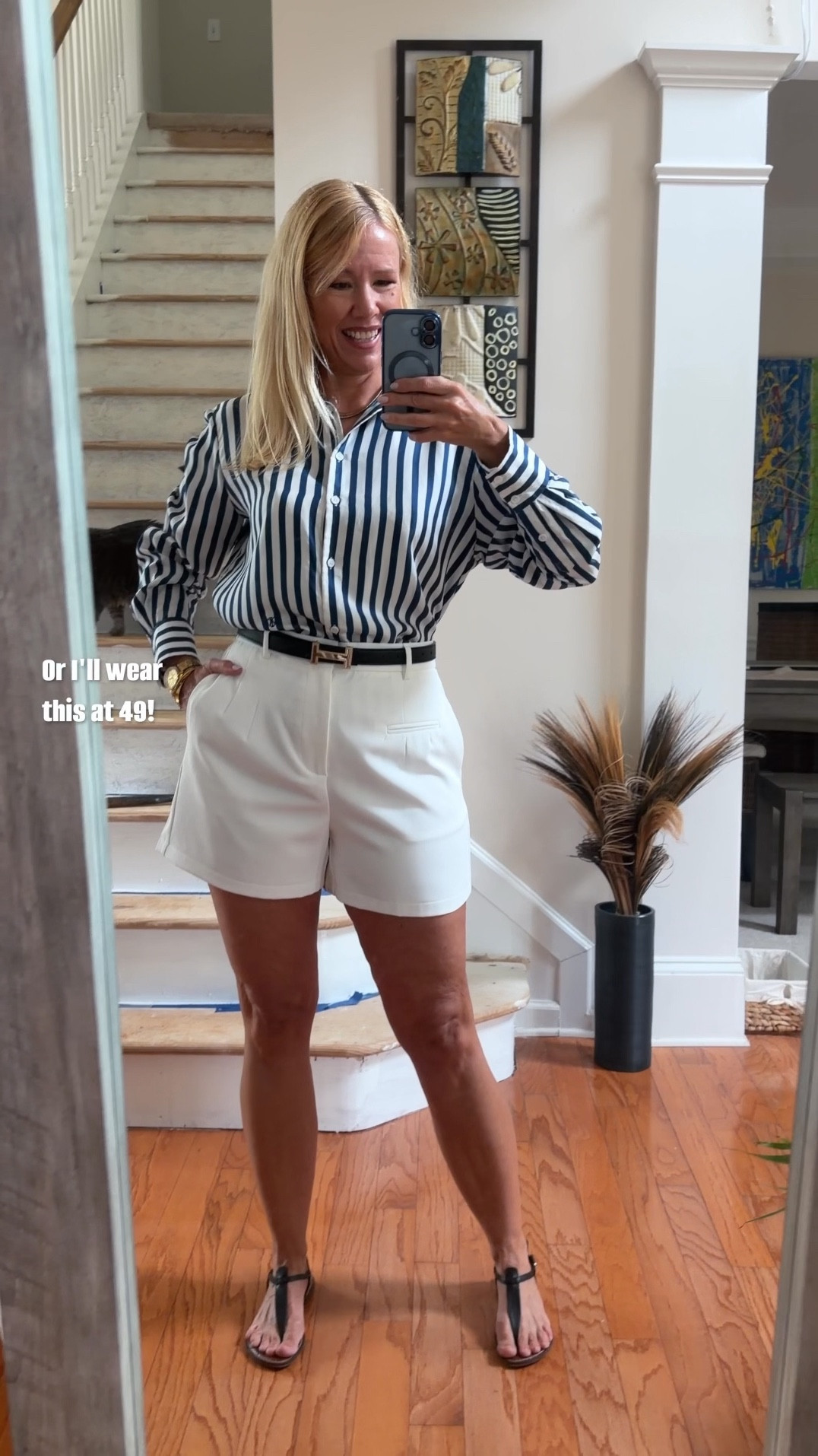 I’ll keep smiling in my before because y’all are saying it’s just that! 😁
Btw: you can reverse the belt, it has a black & brown side! 2 in 1! 


#LTKgrwm #LTKOver40 #LTKootd