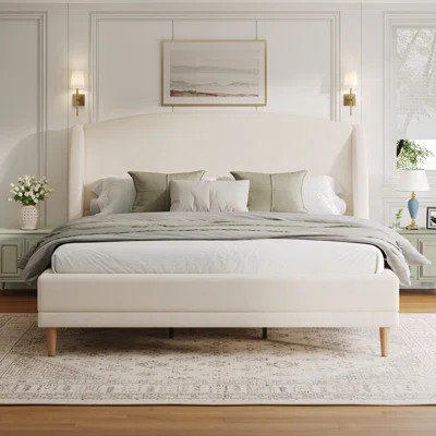 Boucle Fabric Upholstered Bed Frame | Wayfair North America