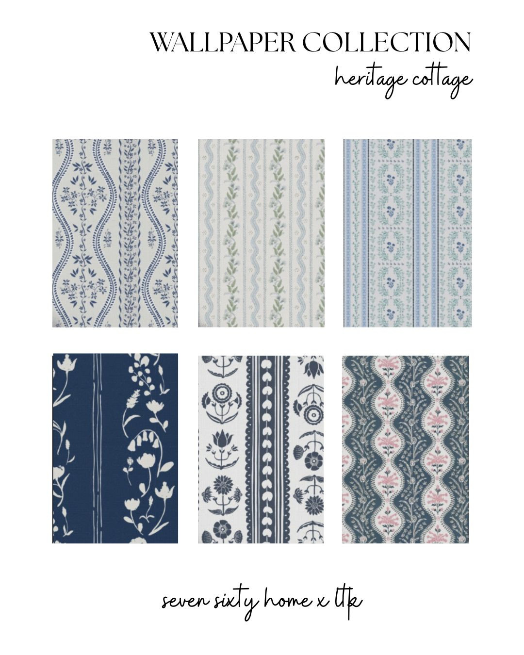 A heritage cottage wallpaper collection rooted in classic pattern and quiet character. Soft florals, hand-drawn botanicals, ticking stripes, and traditional block-print motifs bring that layered, old-world feel that makes a space feel lived-in from day one. Muted blues, sage greens, warm creams, and timeworn pinks keep the palette gentle and versatile, perfect for bedrooms, hallways, powder rooms, or cottage kitchens. These wallpapers are ideal for adding depth, pattern, and a sense of history without overwhelming the room—timeless, charming, and endlessly livable. 

 #LTKHome