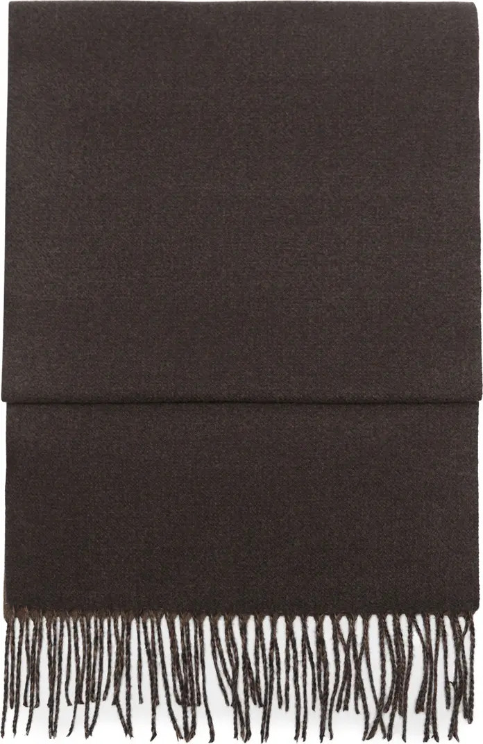 MANGO Reversible Two-Tone Fringe Scarf | Nordstrom | Nordstrom