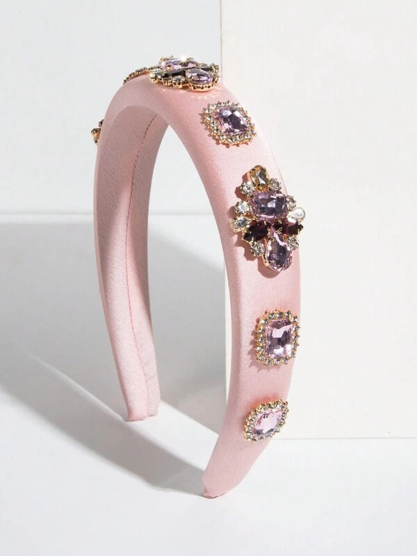 1pc Women'S Baroque Style Headband With Large Gemstone Embellishment | SHEIN