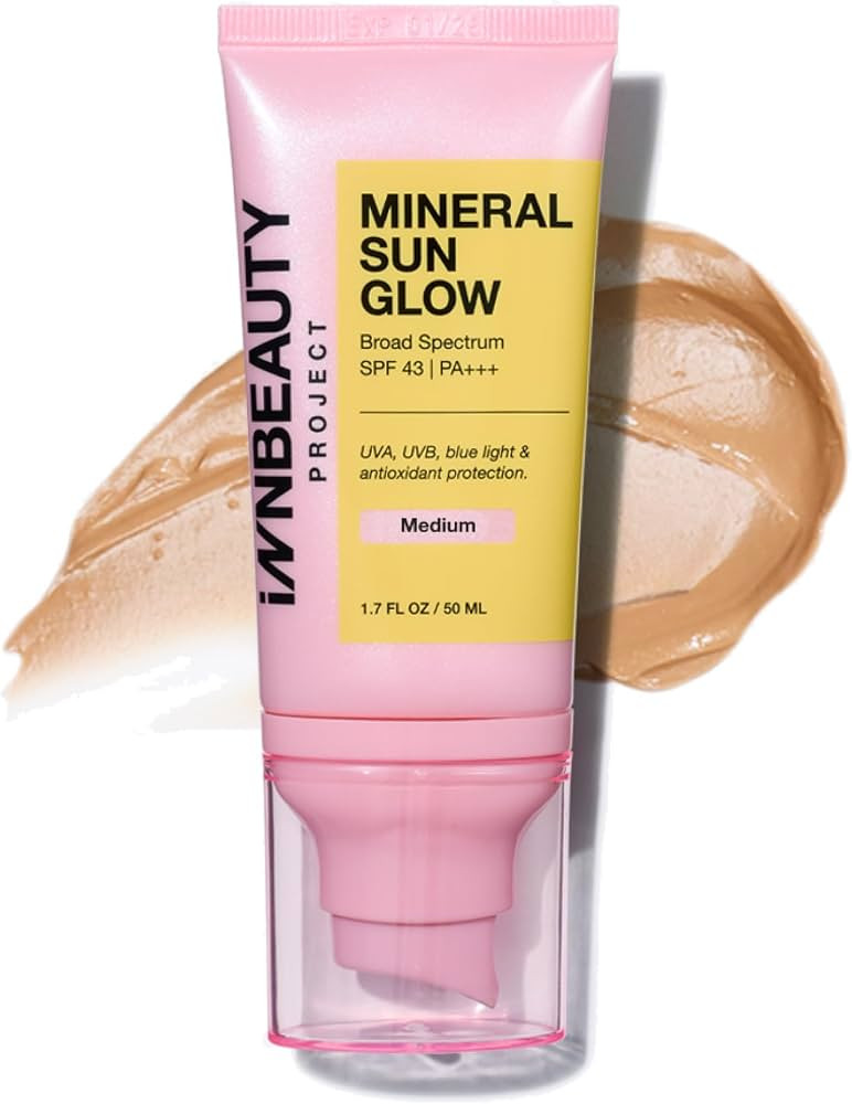 INNBEAUTY PROJECT Mineral Sun Glow Broad Spectrum Sunscreen SPF 43 PA+++ with Peptides, Medium Ti... | Amazon (US)