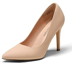 DREAM PAIRS Women's Closed Toe High Heels Dress Pointed Toe Wedding Pump Shoes | Amazon (US)
