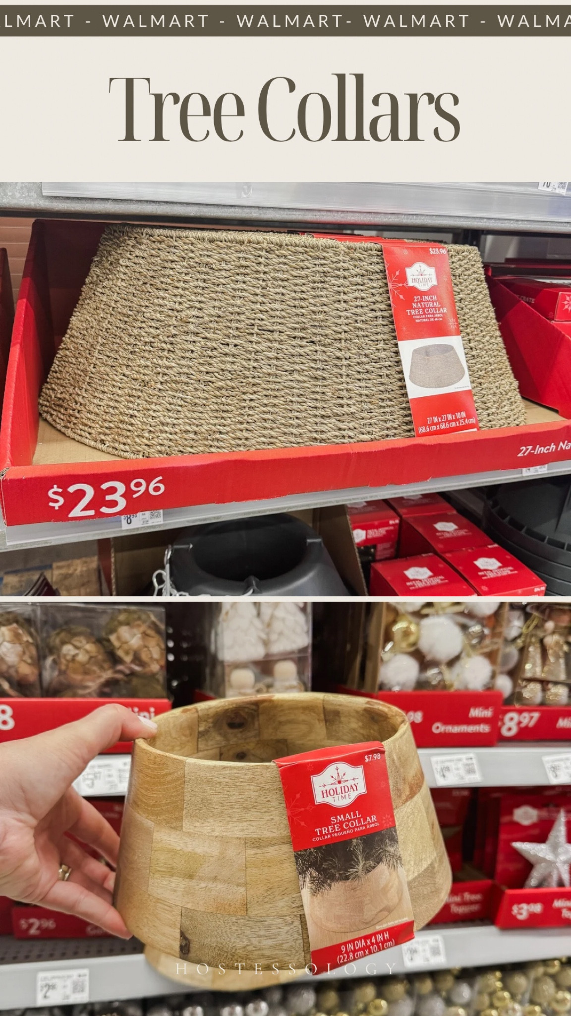 Woven Christmas tree collar & the cutest mini tree collar at Walmart 🌲

#LTKFindsUnder50 #LTKHome #LTKHoliday