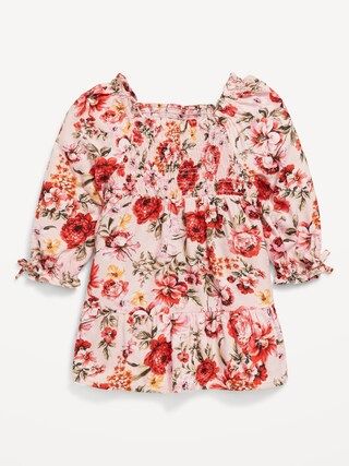 Long-Sleeve Printed Smocked Fit &amp; Flare Dress for Baby | Old Navy (US)