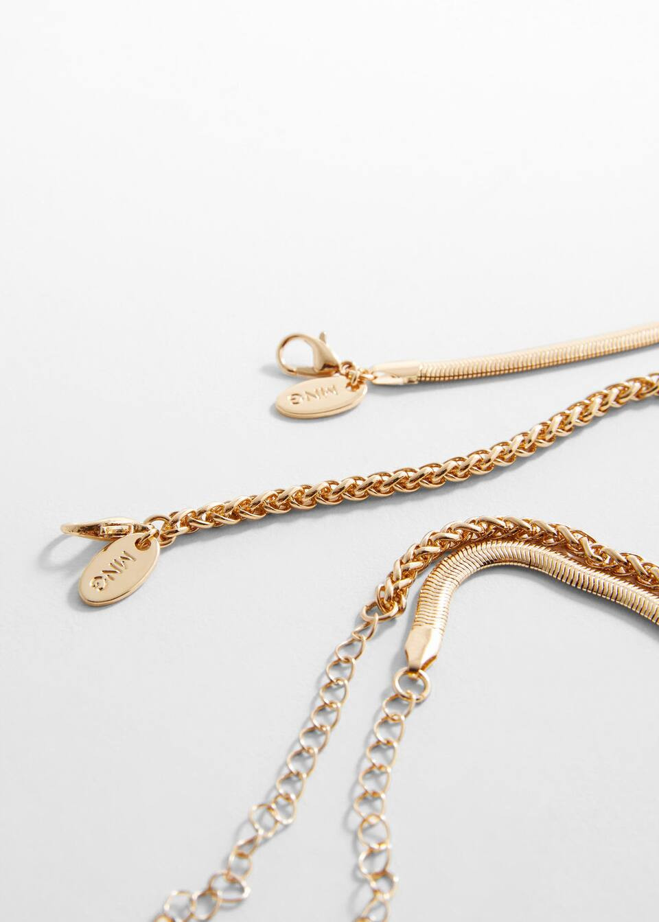 Mixed double necklace -  Women | Mango USA | MANGO (US)