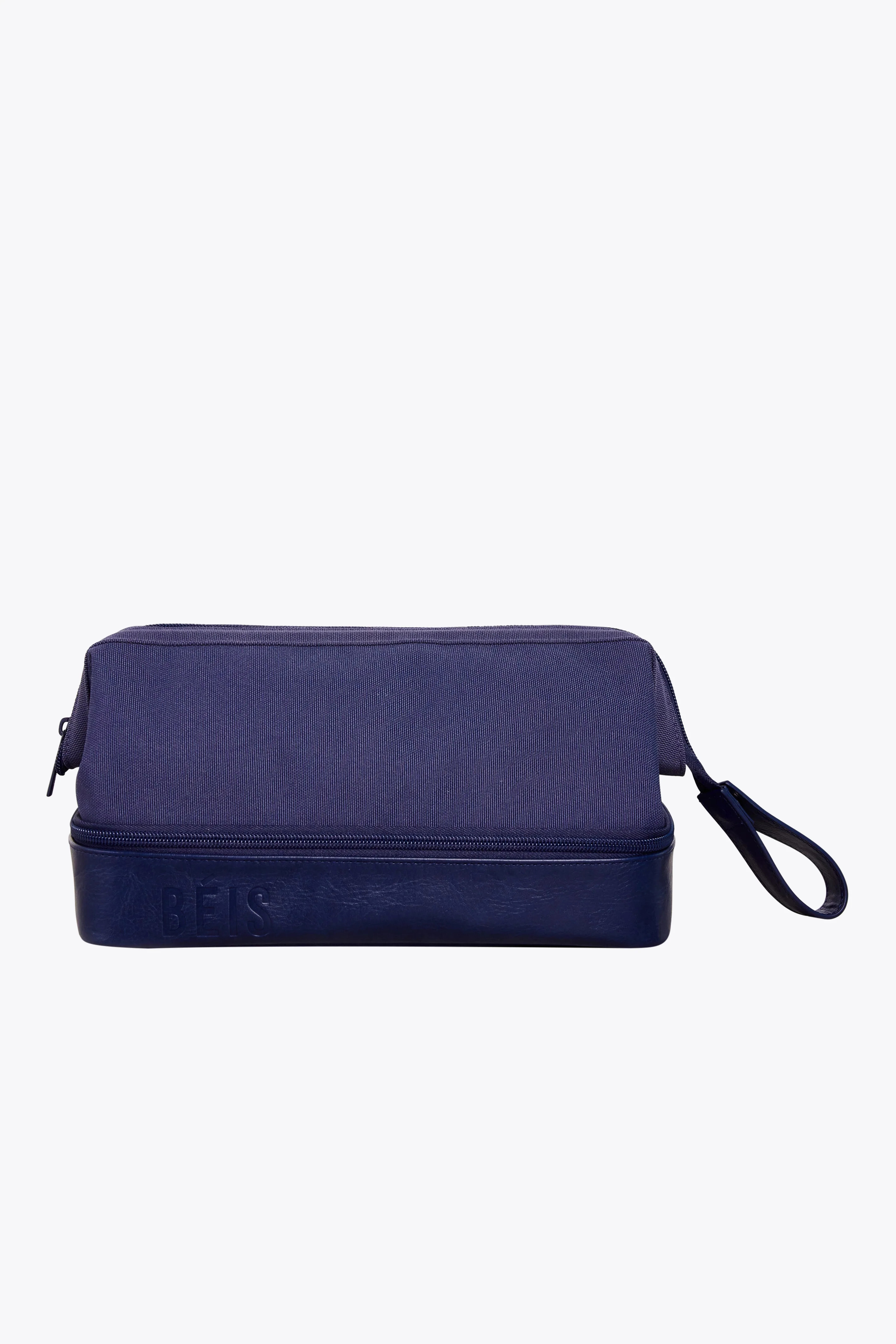 BÉIS 'The Dopp Kit' In Navy - Blue Travel Toiletry Bag & Toiletry Kit | BÉIS Travel
