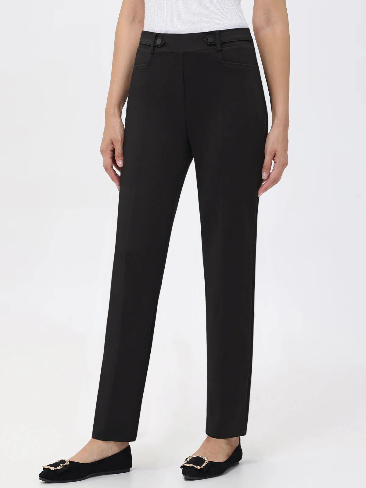 89th & Madison Luxe Ponte Button-Tab Ankle Pants | 89th + Madison