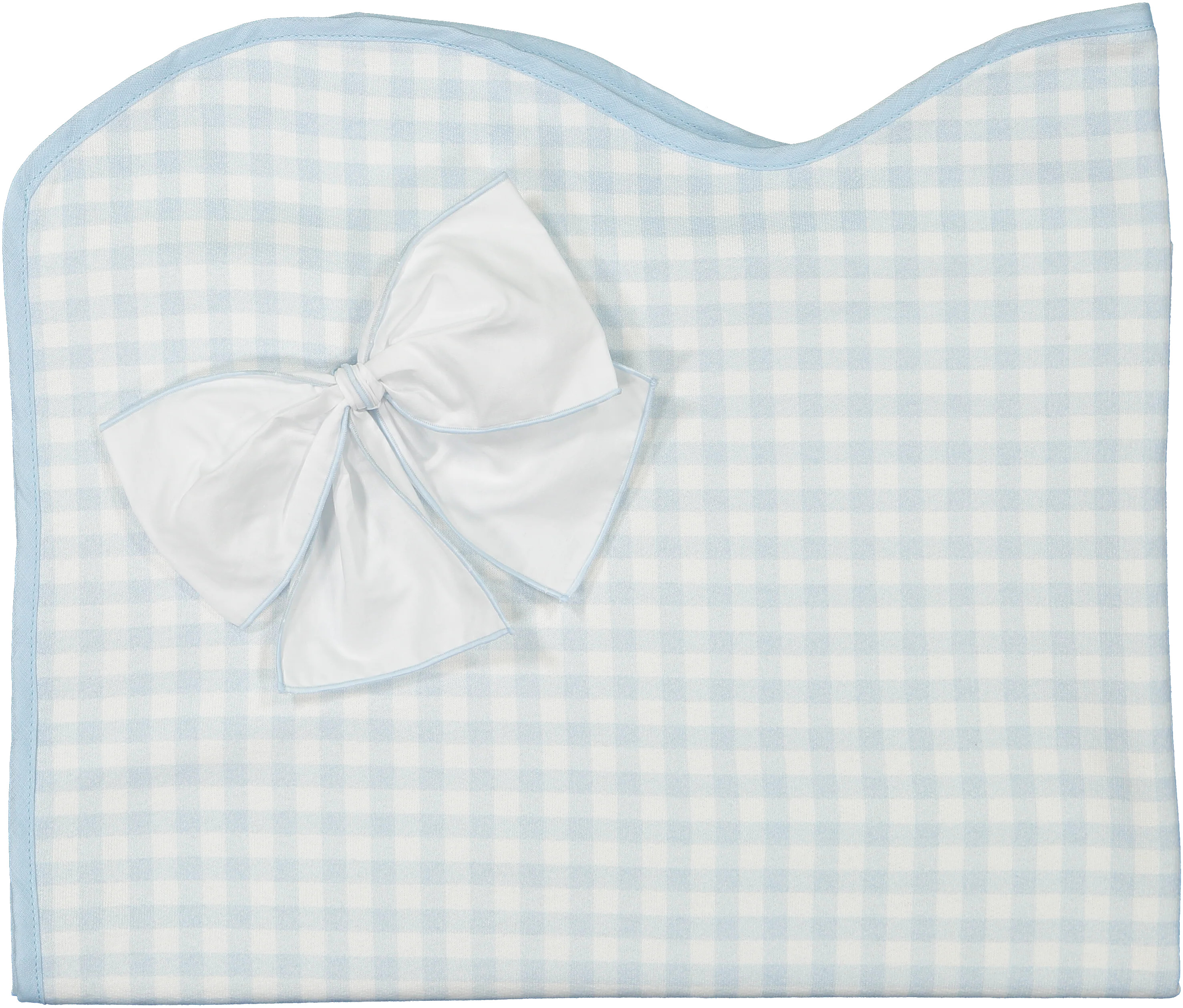 Sal & Pimenta Blue Gingham Towel with Bow | JoJo Mommy