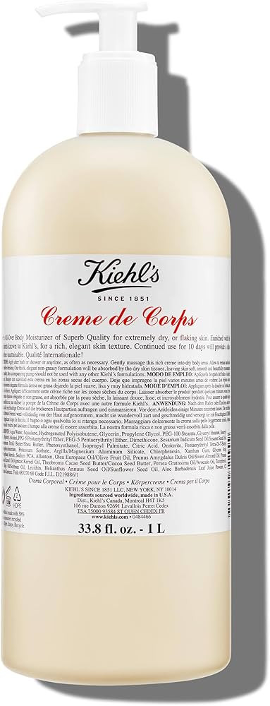 Kiehl's Creme de Corps, Rich, Luscious Body Lotion, with Cocoa Butter and Shea Butter for Fast Ab... | Amazon (US)