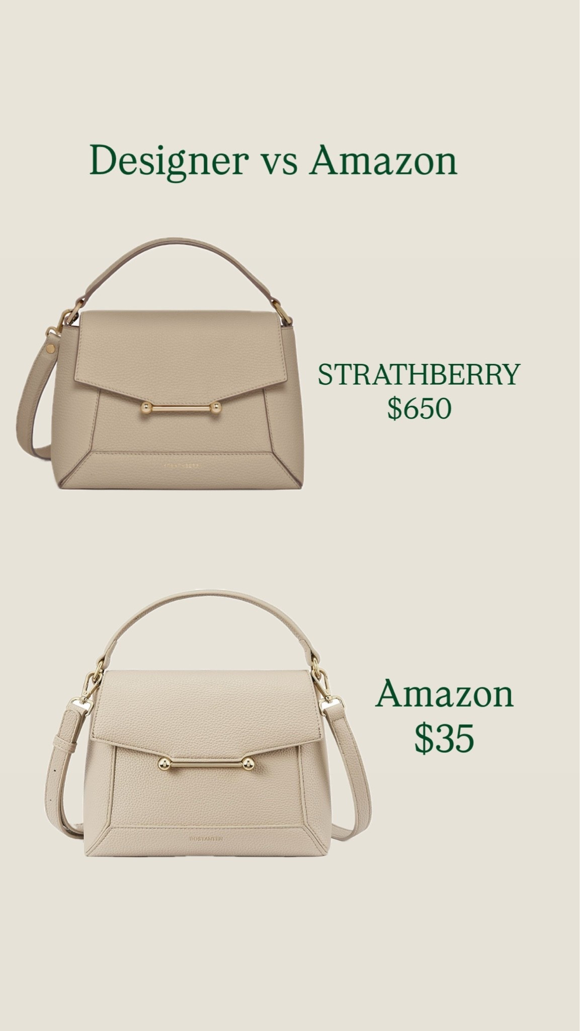 The structured envelope bag with the gold bar closure you keep saving. Strathberry is $650. This designer inspired version is $35 and pulls an outfit together the same way.

#LTKmomlife #LTKootd