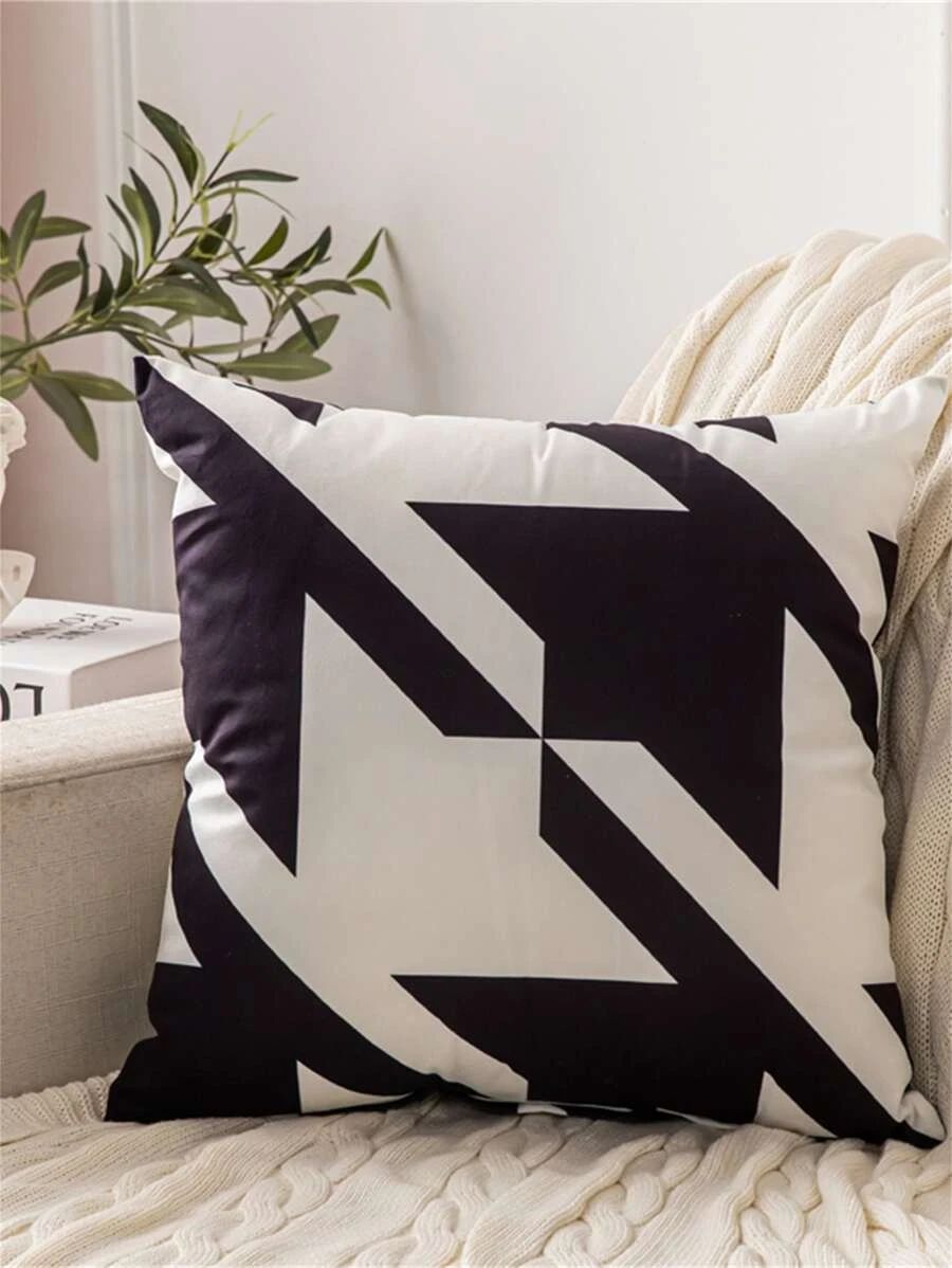 HomeHome & LivingHome TextilePillowsDecorative PillowsGeometric Pattern Cushion Cover Without Fil... | SHEIN