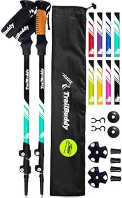 TrailBuddy Trekking Poles - 2-pc Pack Adjustable Hiking or Walking Sticks - Strong, Lightweight A... | Amazon (US)