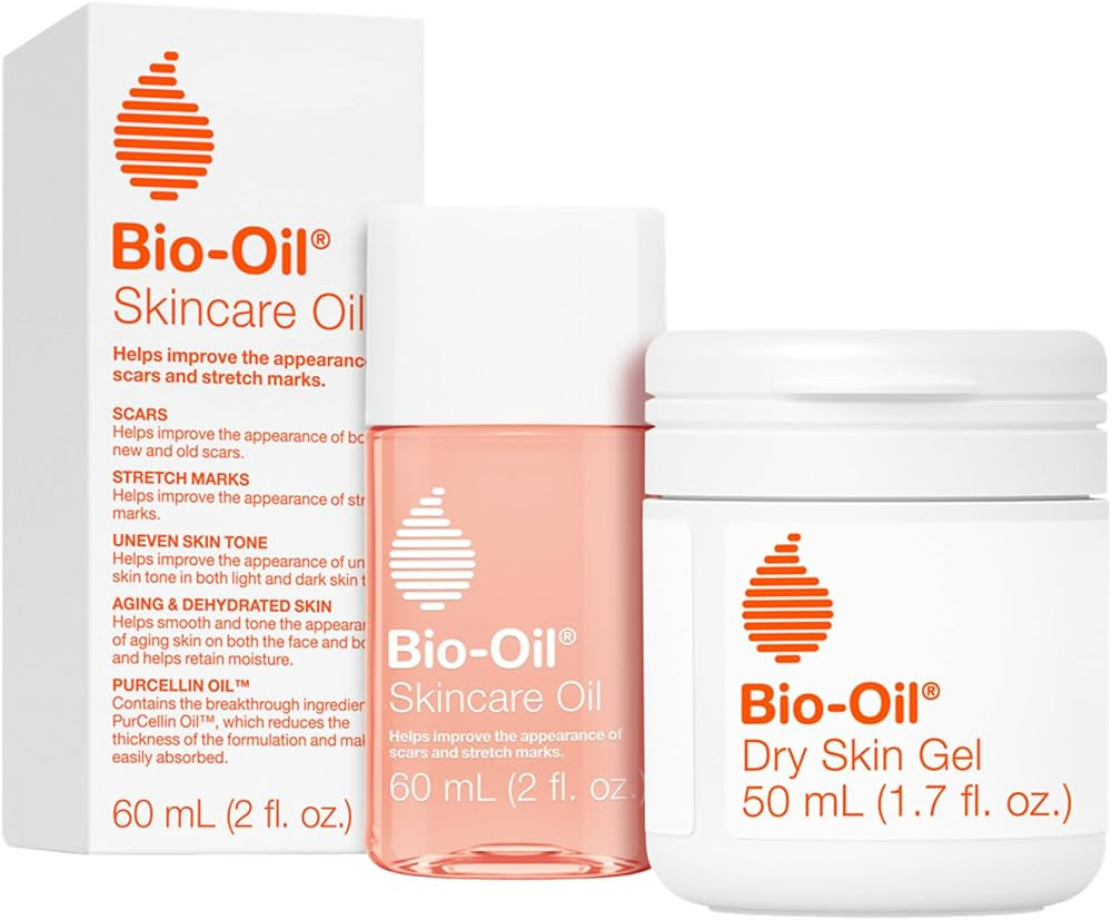 Bio-Oil Dry Skin Travel Skincare Bundle - 1.7oz Skincare Oil and 2oz Dry Skin Gel | Amazon (US)