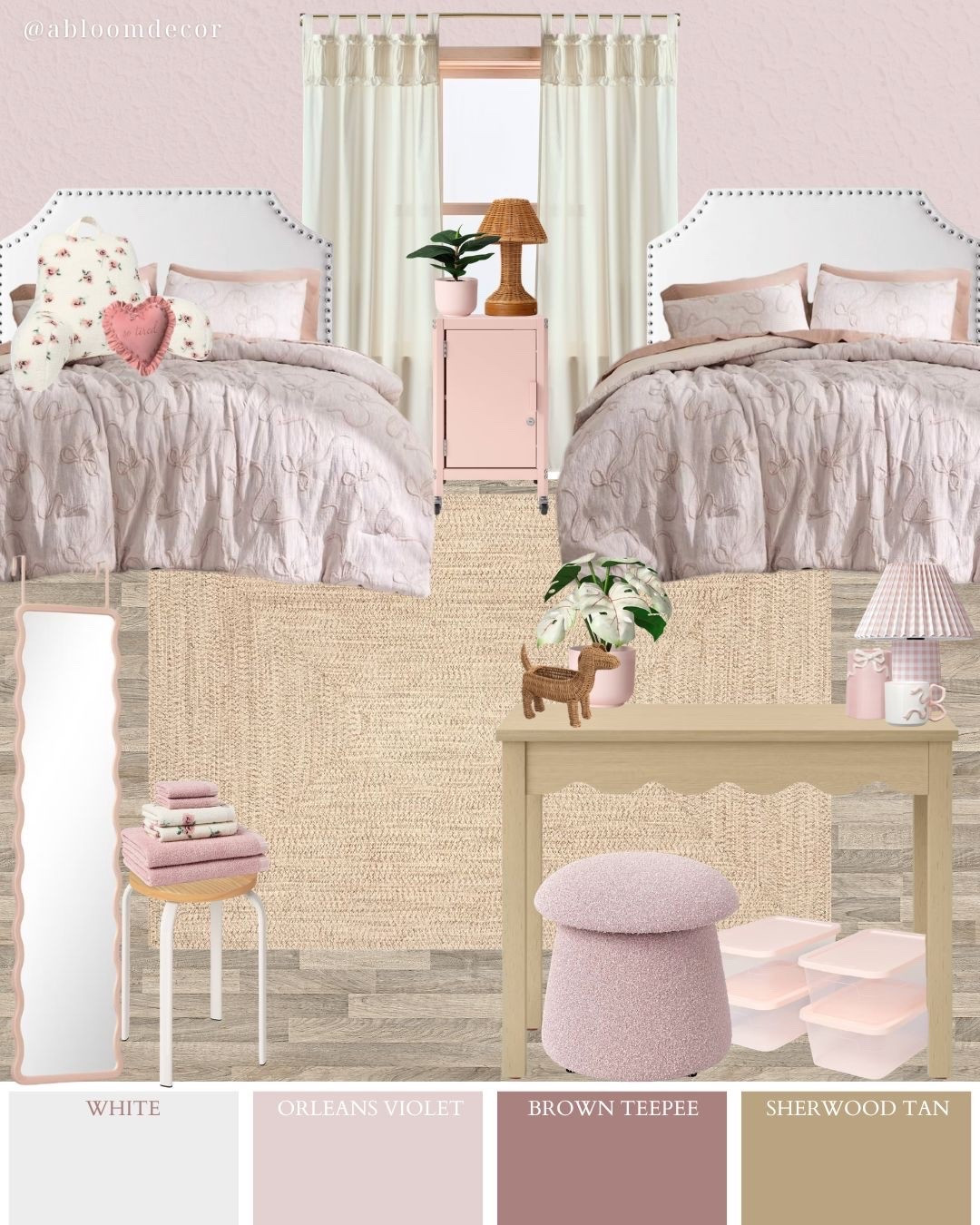 Whimsical Pink Vintage-Inspired Dorm Room Design

#LTKHome #LTKmomlife