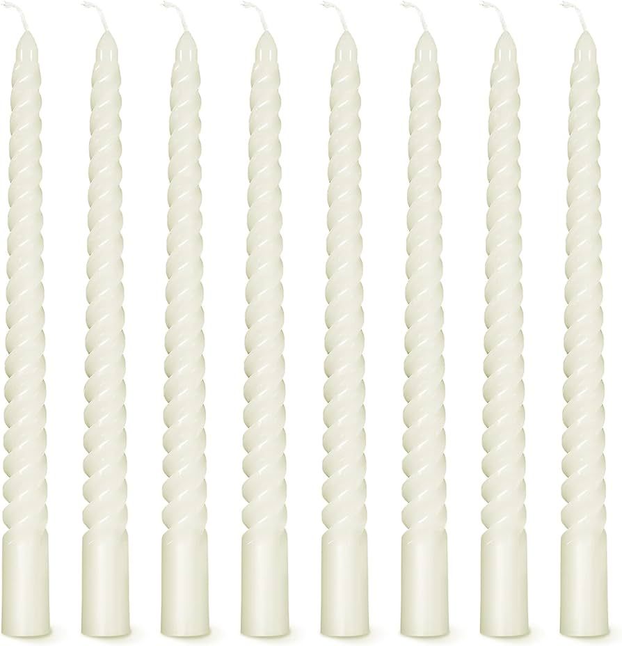 8PCS Spiral Taper Candles,10Inch Twist Taper Candle,White Spiral Candle,Dripless Twisted Candles,... | Amazon (US)