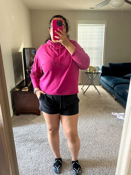 Picked up the comfiest shorts - they’re gym shorts but they’re great to lounge in too! Has pockets and they’re less than $10! These come in a ton of shades  

#LTKmidsize #LTKActive #LTKfitness